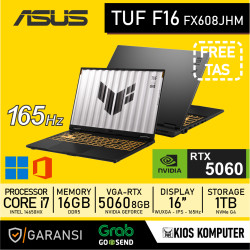 ASUS TUF F16 CORE i7-14650HX 16GB DDR5 1TB NVMe G4 RTX 5060-8GB 16" WUXGA IPS 165Hz sRGB W11 Office