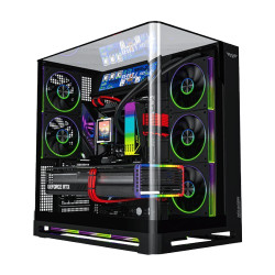 CASING / CASE KOMPUTER / PC ARMAGGEDDON AQUARON X CURVED VISION 8 - BLACK