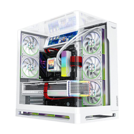 CASING / CASE KOMPUTER / PC ARMAGGEDDON AQUARON X CURVED VISION 8 - WHITE