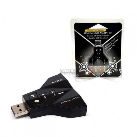 CONVERTER USB SOUND CARD 7.1 DOUBLE HEADSHET