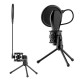 Stand microphone mini tripod pop filter shockproof shock mount mic