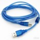 KABEL USB PRINTER TRANSPARANT BIRU