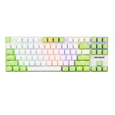 NYK MKN01 EZALOR WHITE GREEN RGB TKL MECHA RED SWITCH