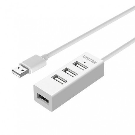 UNITEK USB HUB 4 PORT WHITE 2.0 Y2146