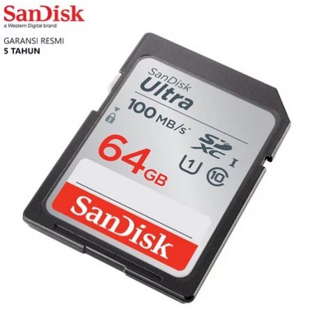 SDHC SANDISK USH-I 64GB 100MB CL10