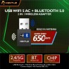 VENTUZ – USB WIFI 5 AC + BLUETOOTH 5.0 2 IN 1 WIRELESS ADAPTER