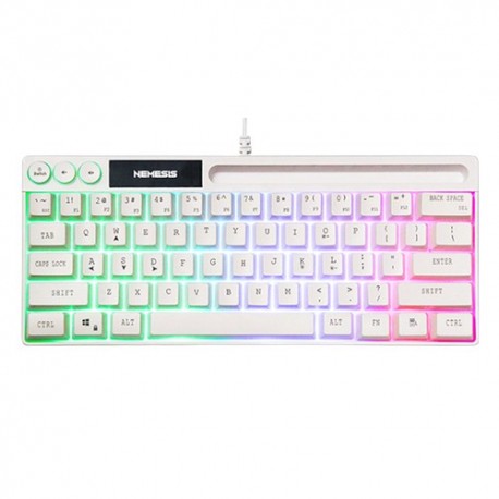 KEYBOARD NYK NEMESIS ERIS K06 WHITE RGB BACKLIGHT 61%