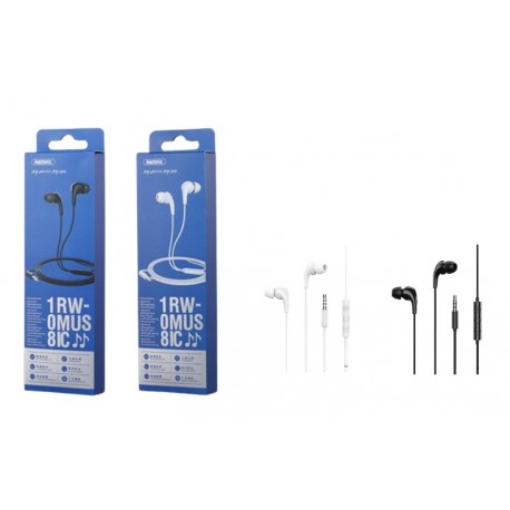 EARPHONE REMAX BLACK / WHITE RW108