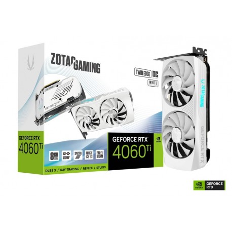 VGA CARD ZOTAC RTX 4060 TI TWIN EDGE OC WHITE 8GB GDDR6