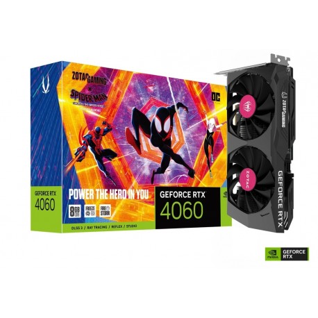 VGA CARD ZOTAC RTX 4060 OC 8GB GDDR6 SPIDERMAN EDITION