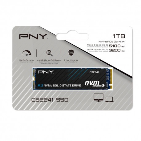 SSD M2 NVME PNY CS2241 1TB PCIE GEN 4X4 2280