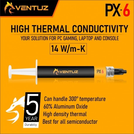 VENTUZ THERMAL PASTE 14W/M-K PX6