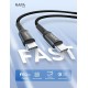 RAPA CABLE TYPE C TO TYPE C DC1013 BLACK/GREY