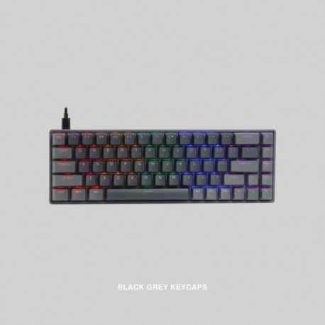 KEYBOARD REXUS HEROIC KX3 BLACK GREY BROWN SWITCH MECHA GAMING 60% RGB