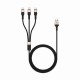 HAVIT H691 3IN1 DATA CABLE - MICRO USB - LIGHTNING - TYPE C